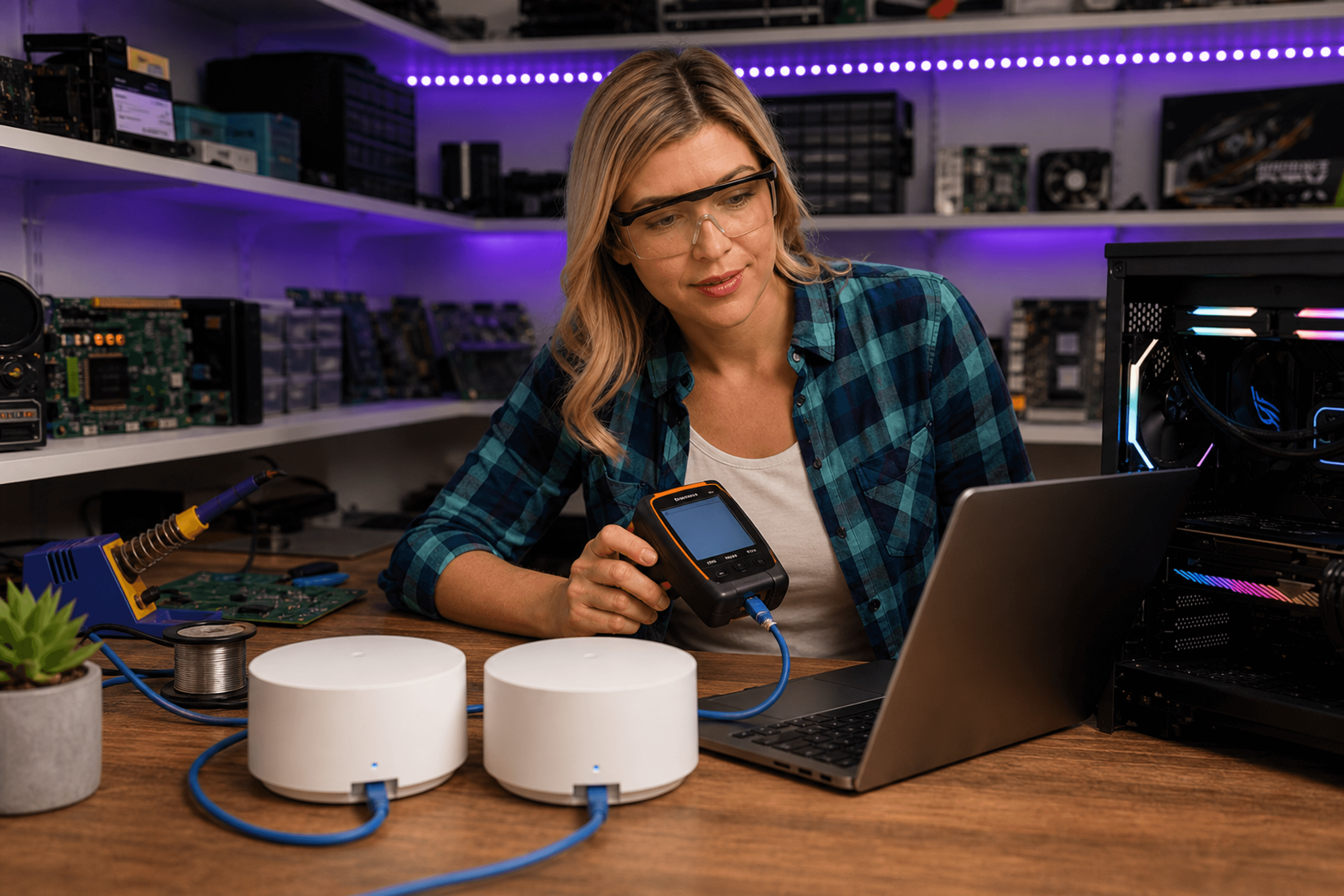 Mesh WiFi-guide — fotografi från Datorhjälp Lerums verkstad