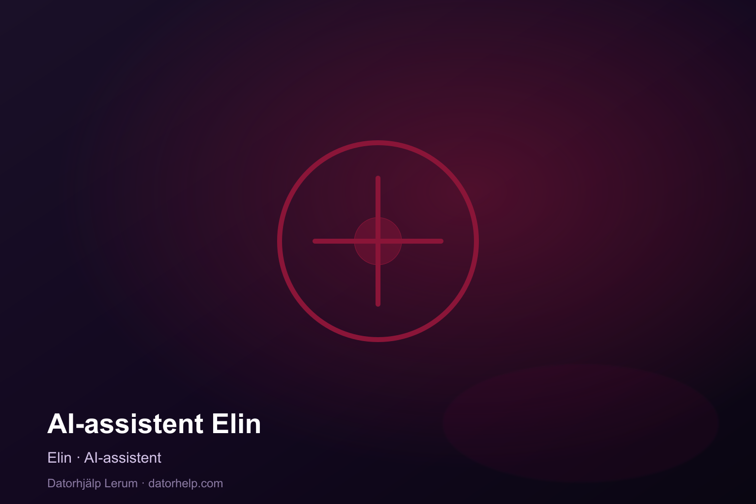 Vad är Elin AI-assistenten? — fotografi från Datorhjälp Lerums verkstad