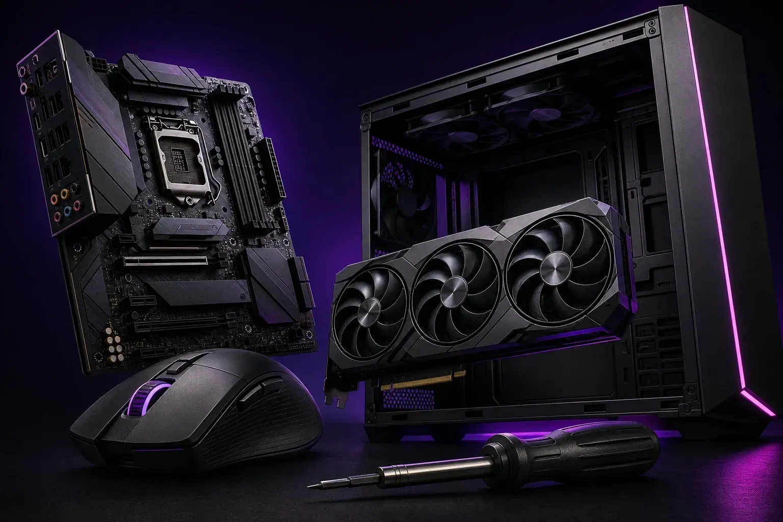 Illustration av gamingdatorer och premium gaming-PC i Datorhjälp Lerums webbutik