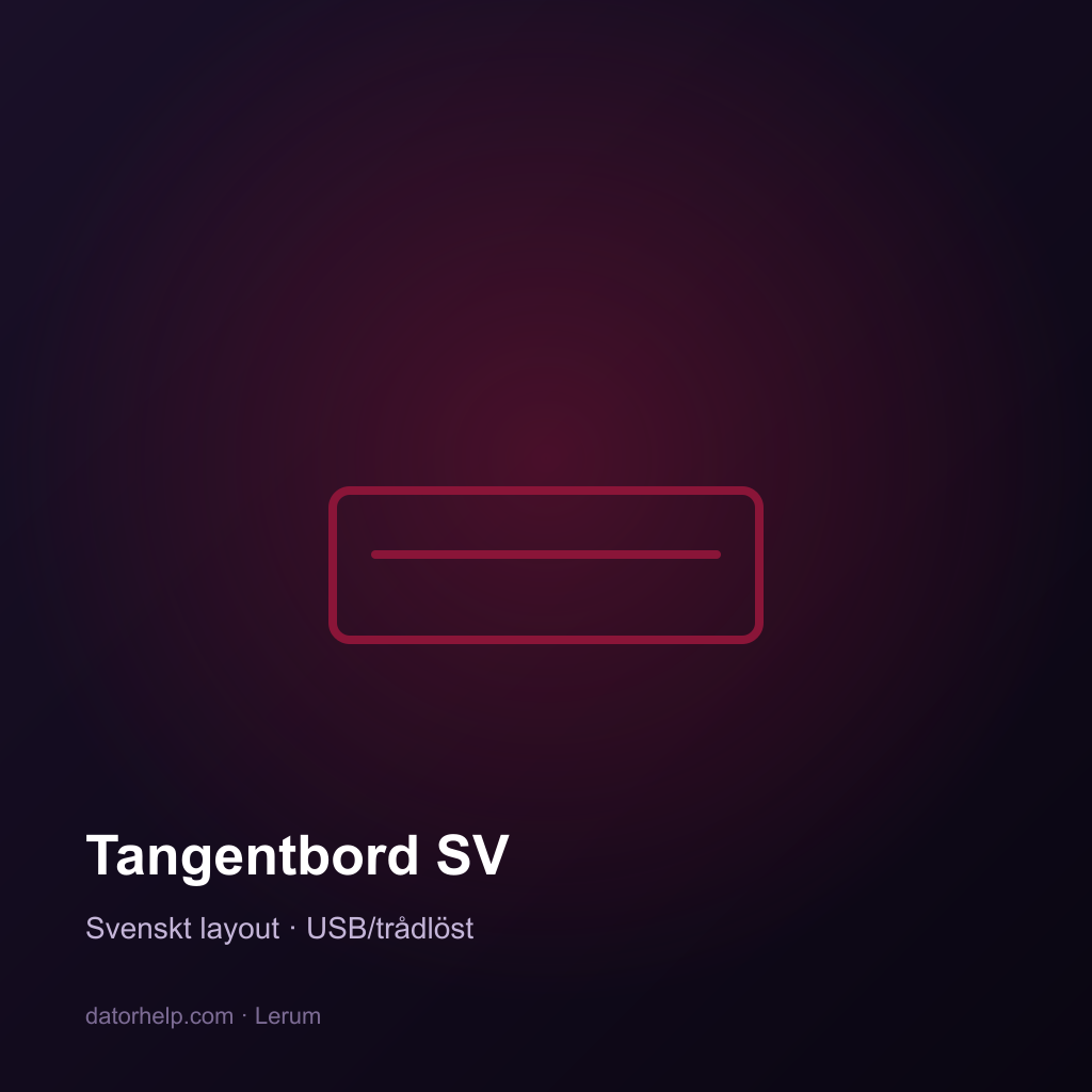 Tangentbord svenskt layout
