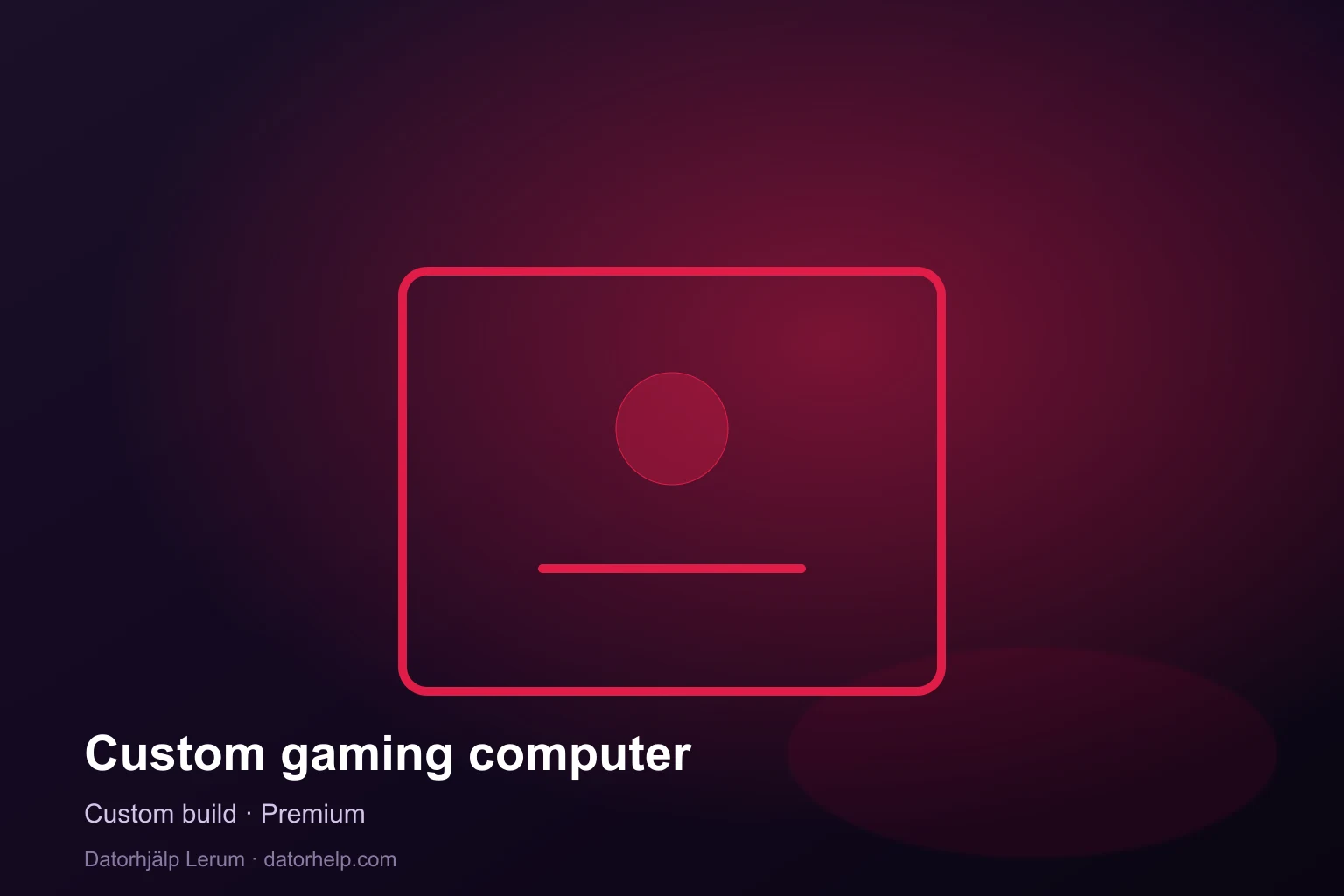 Custom gaming computer skräddarsydd gamingdator — custom gaming PC från Datorhjälp Lerum