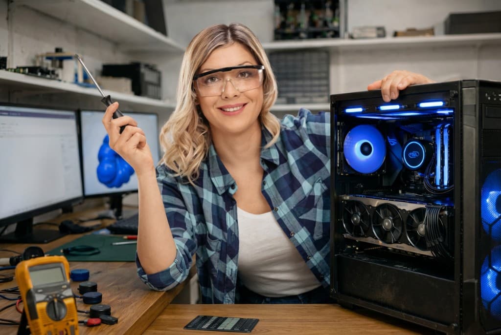 Limpieza de PC gaming sobrecalentado en Lerum — técnico cambiando pasta térmica — Borás Limpieza de PC gaming sobrecalentado en Lerum — técnico cambiando pasta térmica — Borás