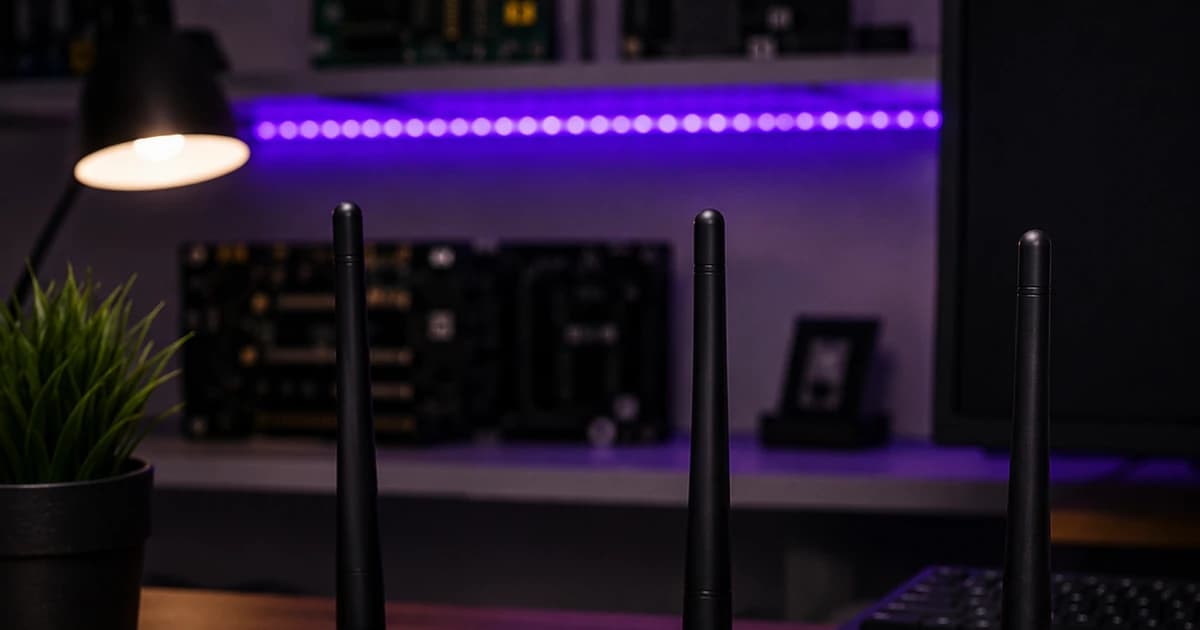 3D-illustration av WiFi och nätverk — mesh-router och signaler hos Datorhjälp Lerum — Nödinge 3D-illustration av WiFi och nätverk — mesh-router och signaler hos Datorhjälp Lerum — Nödinge