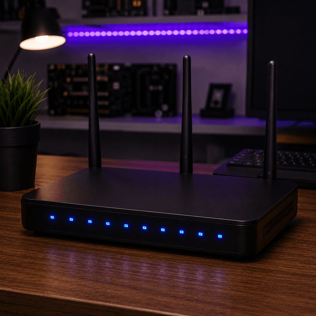 3D-illustration av WiFi och nätverk — mesh-router och signaler hos Datorhjälp Lerum — Lerum 3D-illustration av WiFi och nätverk — mesh-router och signaler hos Datorhjälp Lerum — Lerum