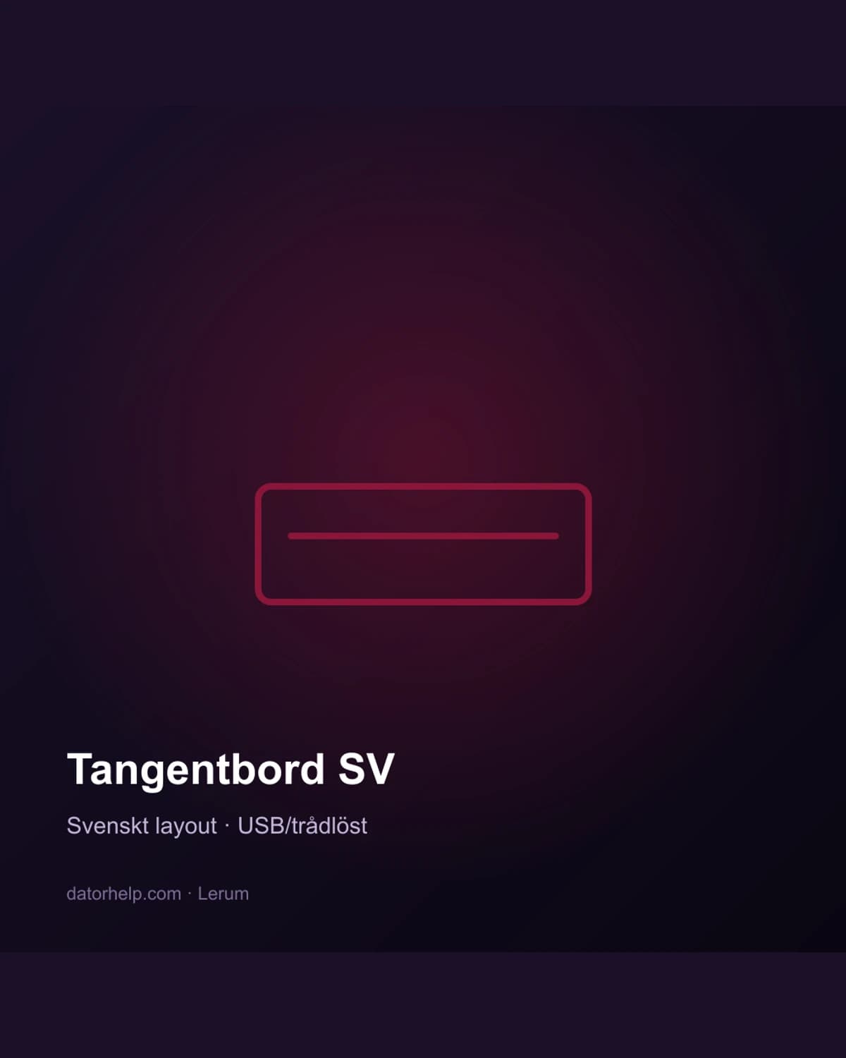 Tangentbord svenskt layout