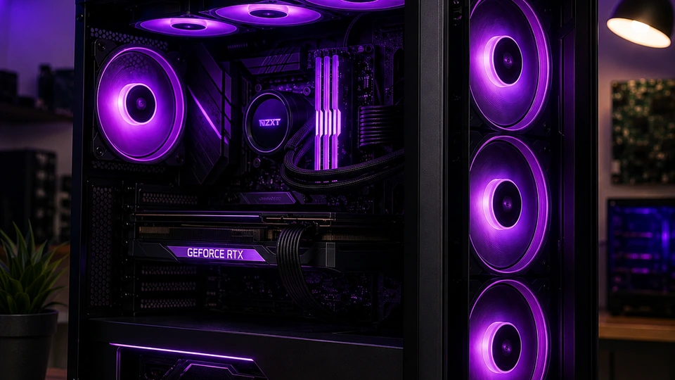 Skräddarsydd gaming-PC med RGB-kylning, kraftfullt grafikkort och professionell kabeldragning — byggd i Lerum