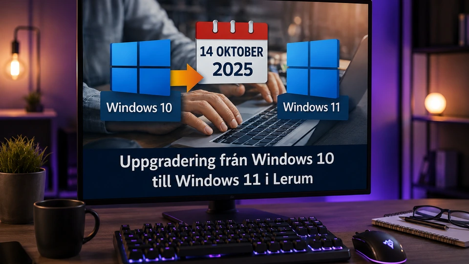 Windows support in Lerum — technician troubleshooting and optimising Windows 10 and 11